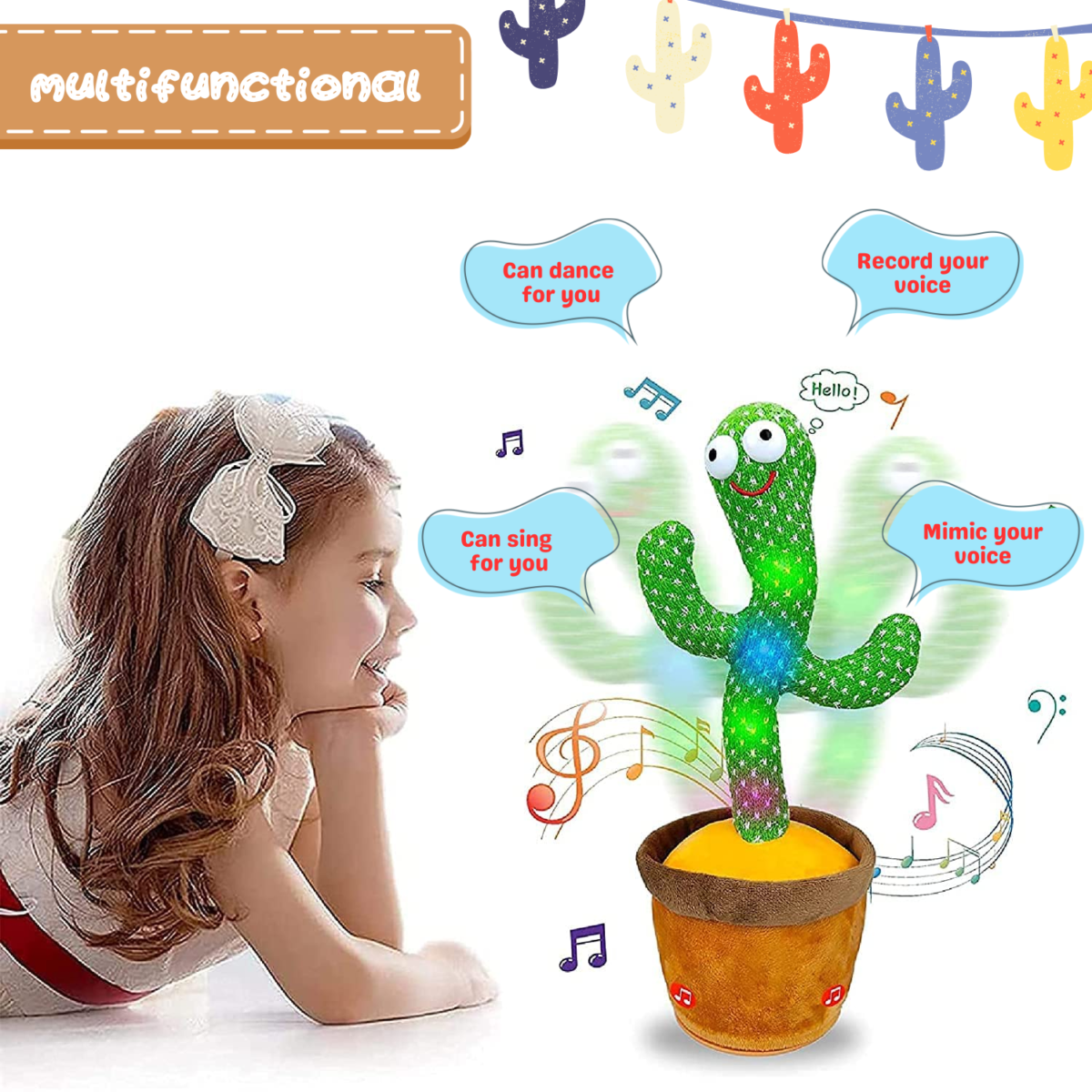 Sakuya Dancing Cactus Toy, Cactus Musical Baby Toys|Toy for Home - Image 2